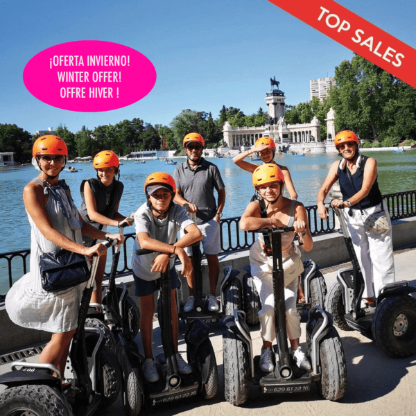 Segway Retiro Park 90 minutes . VISITE PRIVÉE - OFFRE D'HIVER